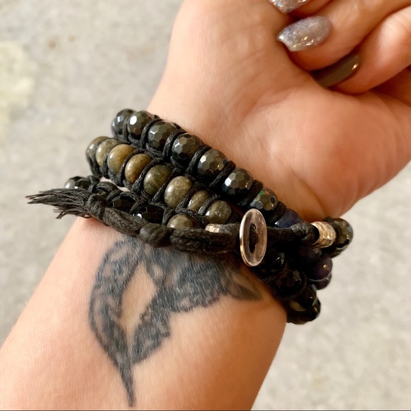 CLEAR QUARTZ & CRYSTAL WRAP BRACELET BOHO STYLE - Picture 4 of 6